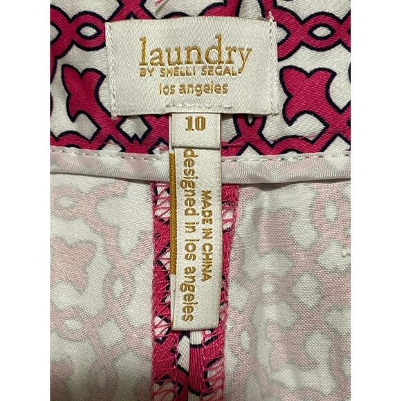 Laundry by Shelli Segal Shorts Geometric Retro Print SZ 14 NWT - Picture 3 of 5